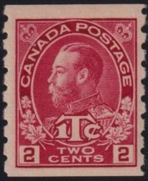 King George V with 1T¢ inscription