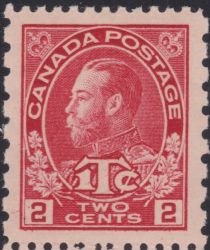 King George V with 1T¢ inscription