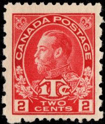 King George V with 1T¢ inscription