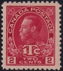 King George V with 1T¢ inscription