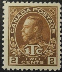 King George V with 1T¢ inscription