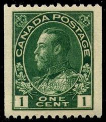 King George V Admiral - coil perf 12 horiz (dark green)