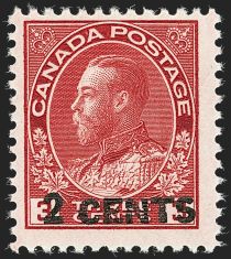 King George V Surcharged 2 CENTS