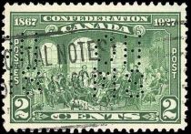 "The Fathers of Confederation" Perforated OHMS