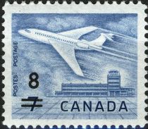 Douglas DC-9 Airliner and Upland Airport, Ottawa, surcharged