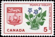 Purple Violet and Arms of New Brunswick