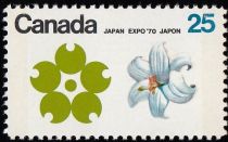 White Trillium (Ontario) and Stylised Cherry Blossom