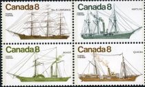 Canadian Ships 1st Series Block of 4