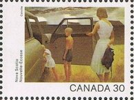 Nova Scotia - "Family and Rainstorm" (Colville)