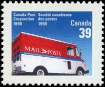 Canada Post Corporation 1990, Mail Van (facing right)