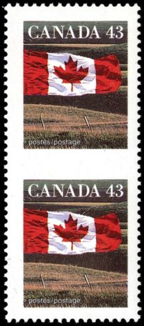 Canadian Flag over Field