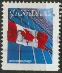 Canadian Flag and Office Buildings