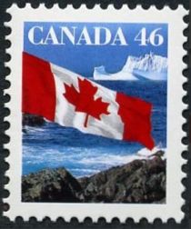 Canadian Flag and Iceberg