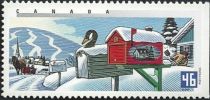 Barn and Duck-shaped Mailboxes in Winter - Imperf Right