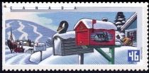 Barn and Duck-shaped Mailboxes in Winter - Imperf Left