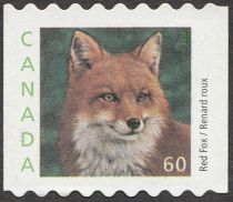 Red Fox (Vulpes vulpes) - coil stamp, die cut inverted