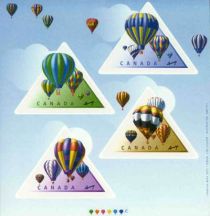 Hot Air Balloons Block of 4