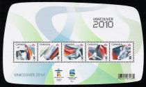 Sports of the 2010 Winter Games Souvenir sheet overprinted