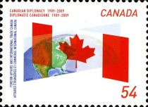 Canadian Flag Intersecting Globe