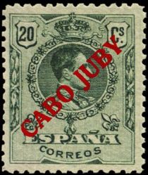 King Alfonso XIII overprinted