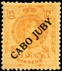 King Alfonso XIII overprinted