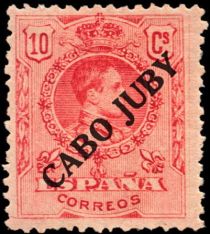 King Alfonso XIII overprinted