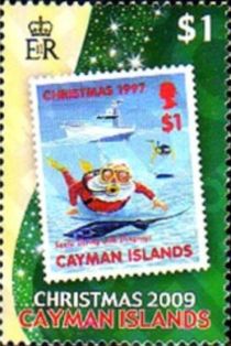 1997 issue titled "Santa’s Cayman Christmas"