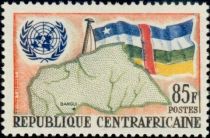 Map and flag of Central African Republic