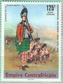 Scottish "Black Watch" - Overprinted in red