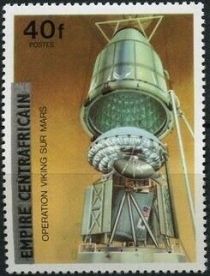 Mounting of Viking One probe - Overprinted