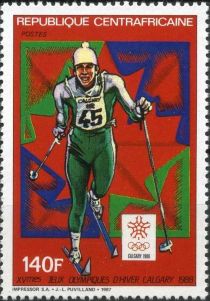 1988 Winter Olympics in Calgary - Cross Country Skiing