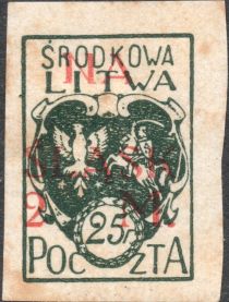 Coat of Arms of Central Lithuania - Surch and Opt