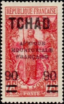 Bakalois Woman overprint and surcharge