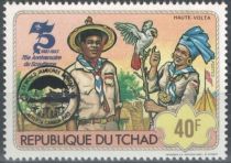 Scouts from Upper Volta, Gray Parrot - overprint