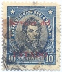 Bernardo O'Higgins (1776-1842) Overprinted