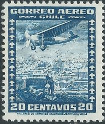 Airliner over Santiago