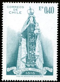 Virgen del Carmen, Patron Saint of the Chilean army surcharg