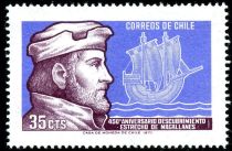 Fernando Magallanes and sailing ship