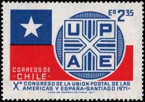 Chilean Flag and Congress Emblem