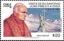 Pope John Paul II and Christ the Redeemer statue