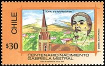 Gabriela Mistral and steeple