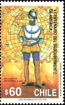 V Centenary Discovery of América - Spanish soldier