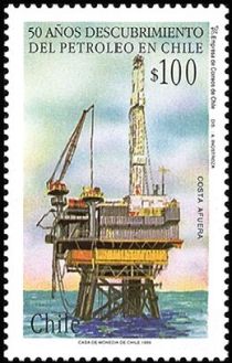 Off-shore oil derrick