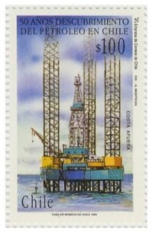 Off-shore oil derrick