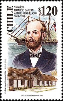 Captain Arturo Prat Chacón, 150th birth Anniv.