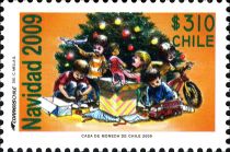 Children opening presents