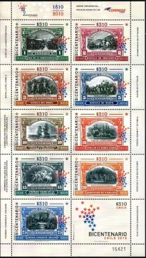 1910 Centennial Conmemoration Stamps