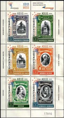 1910 Centennial Conmemoration Stamps