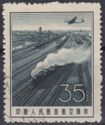 Lisunov Li-2 over railway tracks