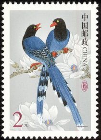 Taiwan Blue Magpie (Urocissa caerulea)